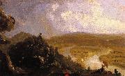Thomas Cole Sketch for 'View from Mount Holyoke,  Northampton,Massachusetts, after a Thunderstorm oil painting artist